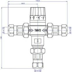 Commercial Hot Water 15mm TMV3 Thermostatic Blending Mixing Valve Under Sink -Bathroom Faucet Store 28961805 4