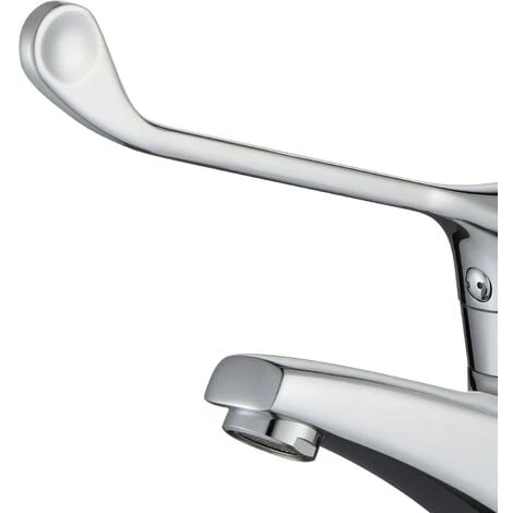 Commercial Sequential Thermostatic Basin Mixer Tap 150mm Long Lever TMV3 WRAS 4 Commercial Sequential Thermostatic Basin Mixer Tap 150mm Long Lever TMV3 WRAS - Image 2