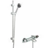 Nuie Reef Thermostatic Bath Shower Mixer With Single Function Slider Rail Kit - Chrome -Bathroom Faucet Store 29064164 1