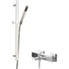 Hudson Reed Sanford Thermostatic Bath Shower Mixer With Sheer Slider Rail Kit - Chrome -Bathroom Faucet Store 30086784 1