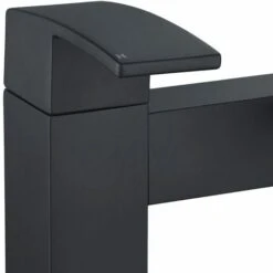 Arke Contemporary Matte Black Bridge Deck Mounted Waterfall Bath Filler Tap -Bathroom Faucet Store 32282027 3