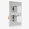 Temel Square 2 Dial 1 Way Chrome Concealed Thermostatic Shower Mixer Valve -Bathroom Faucet Store 32300467 1