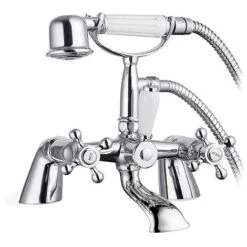 Stratford Traditional Freestanding Floor Mounted Bath Shower Mixer Tap With Handheld Kit -Bathroom Faucet Store 32300706 3