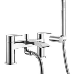 Vago Modern Bathroom Waterfall Basin Mono Mixer Tap & Bath Shower Mixer Tap With Pencil Handset Kit -Bathroom Faucet Store 32301010 4