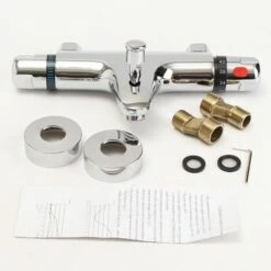 Thermostatic Shower Mixer Tap Bathroom Wall Valve Solid Chromed Brass -Bathroom Faucet Store 32860820 4
