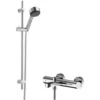 Hudson Reed Arvan Thermostatic Bath Shower Mixer With Linear Slider Rail Kit - Chrome 2 Hudson Reed Arvan Thermostatic Bath Shower Mixer With Linear Slider Rail Kit - Chrome -Bathroom Faucet Store 33476042 1