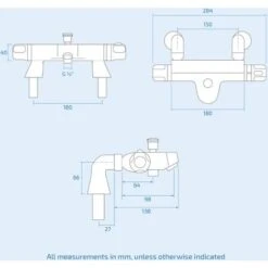 Modern Deck Mounted Chrome Thermostatic Bath Shower Mixer Tap 11 Modern Deck Mounted Chrome Thermostatic Bath Shower Mixer Tap -Bathroom Faucet Store 34525744 5