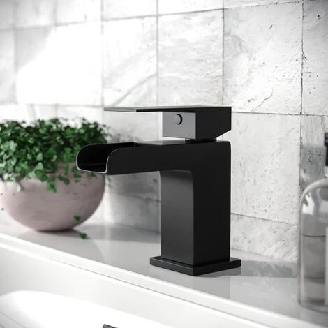 Ozone Contemporary Bathroom Matte Black Basin Mono Mixer Tap & Free Waste 7 Ozone Contemporary Bathroom Matte Black Basin Mono Mixer Tap & Free Waste - Image 5