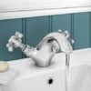 Churchill Traditional Bathroom Cross Head Basin Mixer Tap + Free Waste -Bathroom Faucet Store 34955799 1