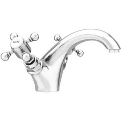 Churchill Traditional Bathroom Cross Head Basin Mixer Tap + Free Waste -Bathroom Faucet Store 34955799 3