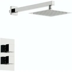 Orchard Derwent Thermostatic Square Concealed Shower Valve And Head Set
