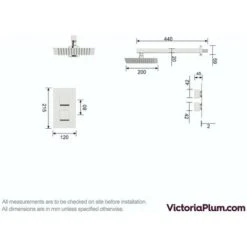 Orchard Derwent Thermostatic Square Concealed Shower Valve And Head Set 9 Orchard Derwent Thermostatic Square Concealed Shower Valve And Head Set -Bathroom Faucet Store 35001322 3