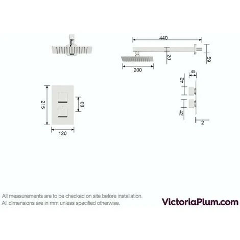 Orchard Derwent Thermostatic Square Concealed Shower Valve And Head Set 5 Orchard Derwent Thermostatic Square Concealed Shower Valve And Head Set - Image 3