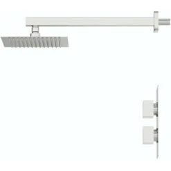 Orchard Derwent Thermostatic Square Concealed Shower Valve And Head Set 11 Orchard Derwent Thermostatic Square Concealed Shower Valve And Head Set -Bathroom Faucet Store 35001322 5