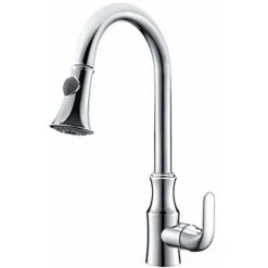 Brushed Nickel Countertop Sink Mixer Tap - Saona -Bathroom Faucet Store 35172642 4