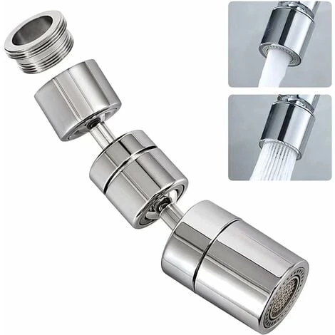 1080 ° Swivel Faucet Aerator, 4-Layer Net Dual Joint Head Nozzle Filter, 2 Modes Adjustable Wide Angle Head Aerator Faucet For Bathroom Kitchen SOEKAVIA 3 1080 ° Swivel Faucet Aerator, 4-Layer Net Dual Joint Head Nozzle Filter, 2 Modes Adjustable Wide Angle Head Aerator Faucet For Bathroom Kitchen SOEKAVIA