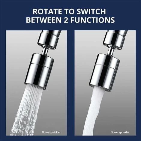 1080 ° Swivel Faucet Aerator, 4-Layer Net Dual Joint Head Nozzle Filter, 2 Modes Adjustable Wide Angle Head Aerator Faucet For Bathroom Kitchen SOEKAVIA 5 1080 ° Swivel Faucet Aerator, 4-Layer Net Dual Joint Head Nozzle Filter, 2 Modes Adjustable Wide Angle Head Aerator Faucet For Bathroom Kitchen SOEKAVIA - Image 3