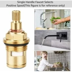 4 Pieces Ceramic Disc Head, Universal Replacement Ceramic Cartridges, For Shower Cabin Kitchen Shower Room Brass Water Replacement Valves SOEKAVIA -Bathroom Faucet Store 38919603 5