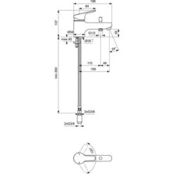 Porcher C2 Olyos Single-hole Tub-shower Mixer, Chrome (D1141AA) 5 Porcher C2 Olyos Single-hole Tub-shower Mixer, Chrome (D1141AA) -Bathroom Faucet Store 39021591 2