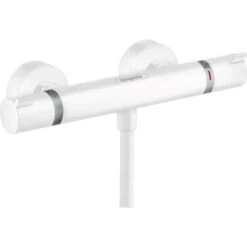 Hansgrohe Ecostat Comfort Thermostatic Shower Mixer, White Matt (13116700)