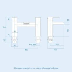 Ozone Modern Bathroom Matte Back Waterfall Dual Lever Deck Mounted Bath Filler Tap -Bathroom Faucet Store 40425092 5