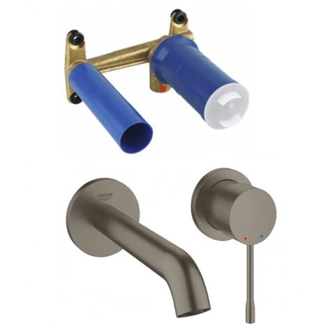 Grohe Essence Single Lever Basin Mixer 2 Holes Size M Hard Graphite Brushed (19408AL1-set) 3 Grohe Essence Single Lever Basin Mixer 2 Holes Size M Hard Graphite Brushed (19408AL1-set)