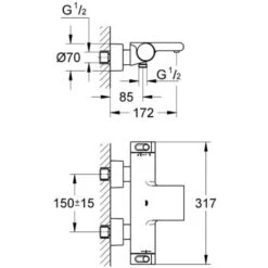 Grohe Thermostatic Shower Mixer Grohtherm 2000 (34174001) -Bathroom Faucet Store 40509452 4