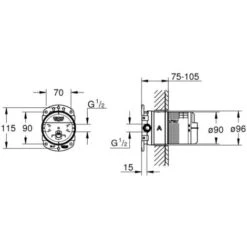 Grohe Rainshower Universal Rough-In Box 1/2 (26483000) -Bathroom Faucet Store 41375421 3