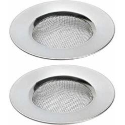 LITZEE 2PCS Sink Strainers For Shower, Plug Hole Hair Catcher - Bath Or Kitchen Sinks Stainless Steel Sink Drain Filters. 3" (7.6cm) Outer Diameter