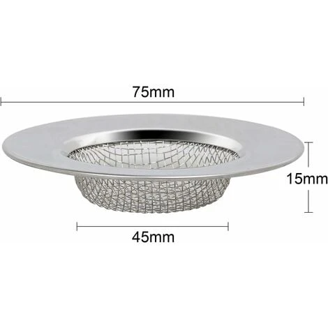 LITZEE 2PCS Sink Strainers For Shower, Plug Hole Hair Catcher - Bath Or Kitchen Sinks Stainless Steel Sink Drain Filters. 3" (7.6cm) Outer Diameter 5 LITZEE 2PCS Sink Strainers For Shower, Plug Hole Hair Catcher - Bath Or Kitchen Sinks Stainless Steel Sink Drain Filters. 3" (7.6cm) Outer Diameter - Image 3