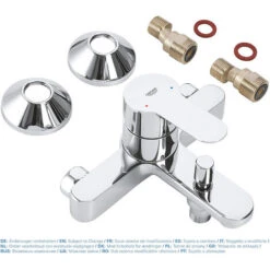 Grohe Single Lever Bath/ Shower Mixer 1/2'' , Chrome (MitigeurBD1) 10 Grohe Single Lever Bath/ Shower Mixer 1/2'' , Chrome (MitigeurBD1) -Bathroom Faucet Store 42430241 4