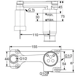 Kludi Concealed Body Installation Set DN 15 For 2 Hole Wall Mounted Basin Mixer (38243) -Bathroom Faucet Store 42660884 2