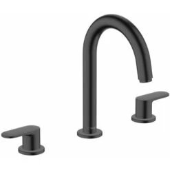 Hansgrohe Vernis Blend Bathroom Basin Mixer Tap 3 Tap Hole Matt Black Eco Modern