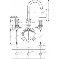 Hansgrohe Vernis Blend Bathroom Basin Mixer Tap 3 Tap Hole Matt Black Eco Modern -Bathroom Faucet Store 49149245 3