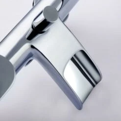 Round Waterfall Deck Mounted Bath Filler Shower Mixer With Slider Rail And Handset Kit -Bathroom Faucet Store 51419252 3