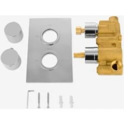 Lily 2 Dial 1 Outlet Round Concealed Thermostatic Shower Chrome 11 Lily 2 Dial 1 Outlet Round Concealed Thermostatic Shower Chrome -Bathroom Faucet Store 51420541 5