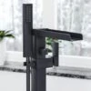 Laura Waterfall Freestanding Bath Shower Mixer Tap Matte Black -Bathroom Faucet Store 51420560 1
