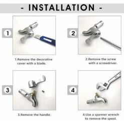 LangRay 2 Pcs Brass Faucet Head Ceramic Cartridge Mixer Tap With Screw Red And Blue Ceramic Cartridge Explosion Proof Anti-corrosion For Kitchen Faucet Home Bathroom -Bathroom Faucet Store 51796160 5