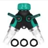 LangRay Garden Hose Splitter, 3/4 ”Zinc Alloy Dispenser With 2 Outlets Valves, Suitable For Timers, Adjustable And Lockable Water Flow With 2 Connectors And 4 Washers 2 LangRay Garden Hose Splitter, 3/4 ”Zinc Alloy Dispenser With 2 Outlets Valves, Suitable For Timers, Adjustable And Lockable Water Flow With 2 Connectors And 4 Washers -Bathroom Faucet Store 51796782 1