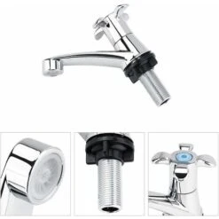 LangRay Single Cold Water Faucet Water Faucet, Single Chrome Cold Faucet Basin Water Faucet, For Home Bathroom Toilet Sink Kitchen Basin, With Filter -Bathroom Faucet Store 51797097 4
