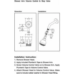 LangRay Copper Shut-Off Valve - For Shower Heads, To Adjust Water Temperature Easily And Not Frequently 11 LangRay Copper Shut-Off Valve - For Shower Heads, To Adjust Water Temperature Easily And Not Frequently -Bathroom Faucet Store 51798759 5