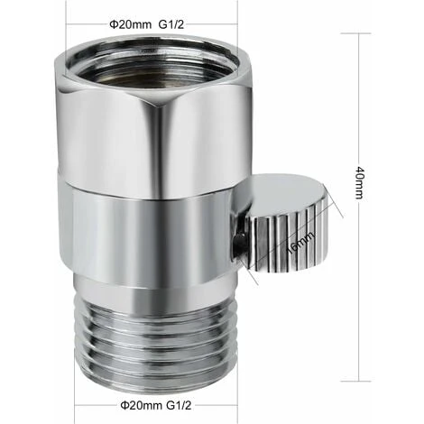 LangRay Shower Head Shut-Off Flow Control Shut-off Valve Brass Flow Faucet Universal Replacement Part 4 LangRay Shower Head Shut-Off Flow Control Shut-off Valve Brass Flow Faucet Universal Replacement Part - Image 2