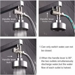 Science 3-Way Valve G1/2 Refill Diverter For Shower System -Bathroom Faucet Store 51802129 4