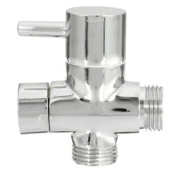 Chrome 3 Way Shower Head Forshower Bypass Valve Tee Adapter Tap Hasaki -Bathroom Faucet Store 51940632 2