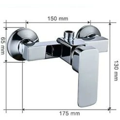 Modern Chrome Wall-mounted Shower Tap With Shower Mixer For Cold And Hot Water 11 Modern Chrome Wall-mounted Shower Tap With Shower Mixer For Cold And Hot Water -Bathroom Faucet Store 54191260 5