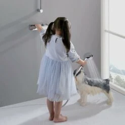 MUFF Square Thermostatic Shower Stick Mixing Valve Faucet Chrome Bathroom Double Outlet 10 MUFF Square Thermostatic Shower Stick Mixing Valve Faucet Chrome Bathroom Double Outlet -Bathroom Faucet Store 54685985 4