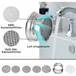 LITZEE Tap Aerator M24, 6 Pieces Faucet Aerator Nozzle With Stainless Steel And ABS Filter Including 8 Seals And 1 Chrome Aerators Wrench, For Sink Taps In The Kitchen And Bathroom 10 LITZEE Tap Aerator M24, 6 Pieces Faucet Aerator Nozzle With Stainless Steel And ABS Filter Including 8 Seals And 1 Chrome Aerators Wrench, For Sink Taps In The Kitchen And Bathroom -Bathroom Faucet Store 54902010 4