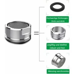 LITZEE M24 Aerator Tap Sieve Insert External Thread Mixer Nozzle With Stainless Steel Filter Including Chrome Mixer Nozzle Wrench For Taps Pack Of 5 -Bathroom Faucet Store 54902696 3