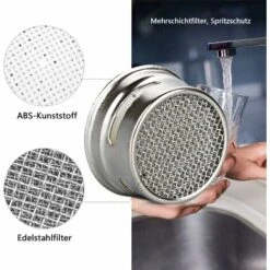 LITZEE M24 Aerator Tap Sieve Insert External Thread Mixer Nozzle With Stainless Steel Filter Including Chrome Mixer Nozzle Wrench For Taps Pack Of 5 -Bathroom Faucet Store 54902696 5