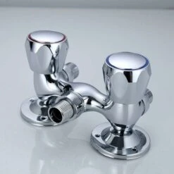 Modern Brass Shower Faucet For Bathroom Cold And Hot Water, Wall Mounted Mixer Tap With Chrome Control Switch -Bathroom Faucet Store 56639068 3